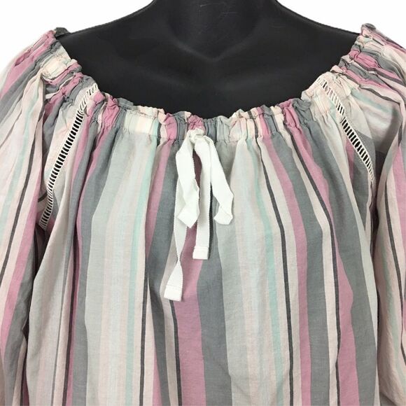 Victoria Secret boho off the shoulder striped top - Picture 6 of 8